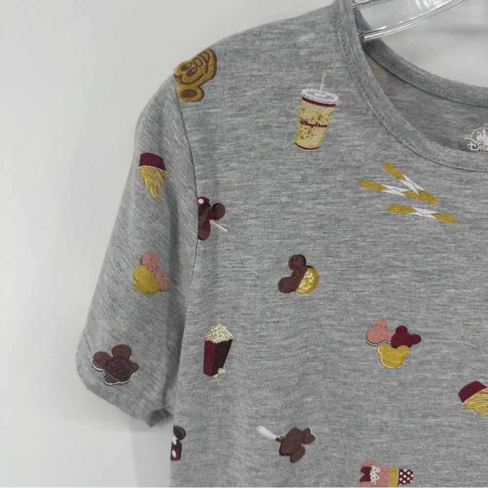 Disney Parks exclusive t-shirt allover print Disney inspired snacks food icon - Picture 2 of 5